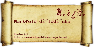 Markfeld Áldáska névjegykártya